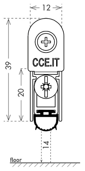 Автоматический Armadillo (Армадилло) порог EASY TREND SQ cod. ASTDSQ, B4/1130