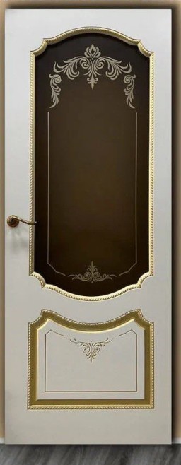 +Межкомнатная дверь "Виола 12" (400, 2000, ДГ, Эмаль, RAL 9001)