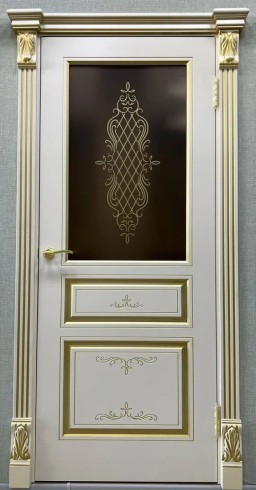 +Межкомнатная дверь "Виола-2" (400, 2000, ДГ, Эмаль, RAL 9001)