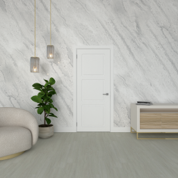 +Межкомнатная дверь "Квадро" (400, 2000, ДГ, Эмаль, RAL 9001)