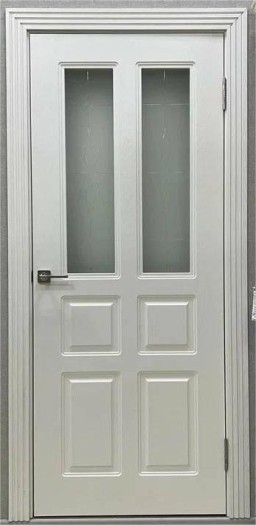 +Межкомнатная дверь "Классика -3" (400, 2000, ДГ, Эмаль, RAL 9001)