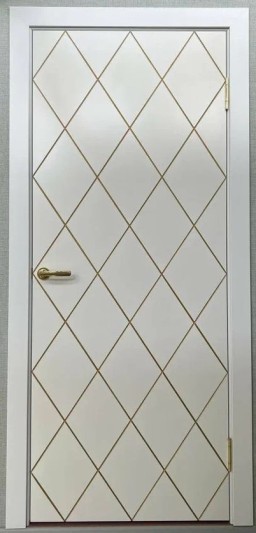 +Межкомнатная дверь "Ромб" (400, 2000, ДГ, Эмаль, RAL 9001)