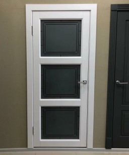 Межкомнатная дверь "№100" (400, 2000, ДГ, Эмаль, RAL 9001)