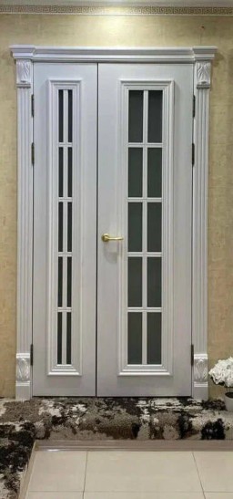 Межкомнатная дверь "№14" (400, 2000, ДГ, Эмаль, RAL 9001)